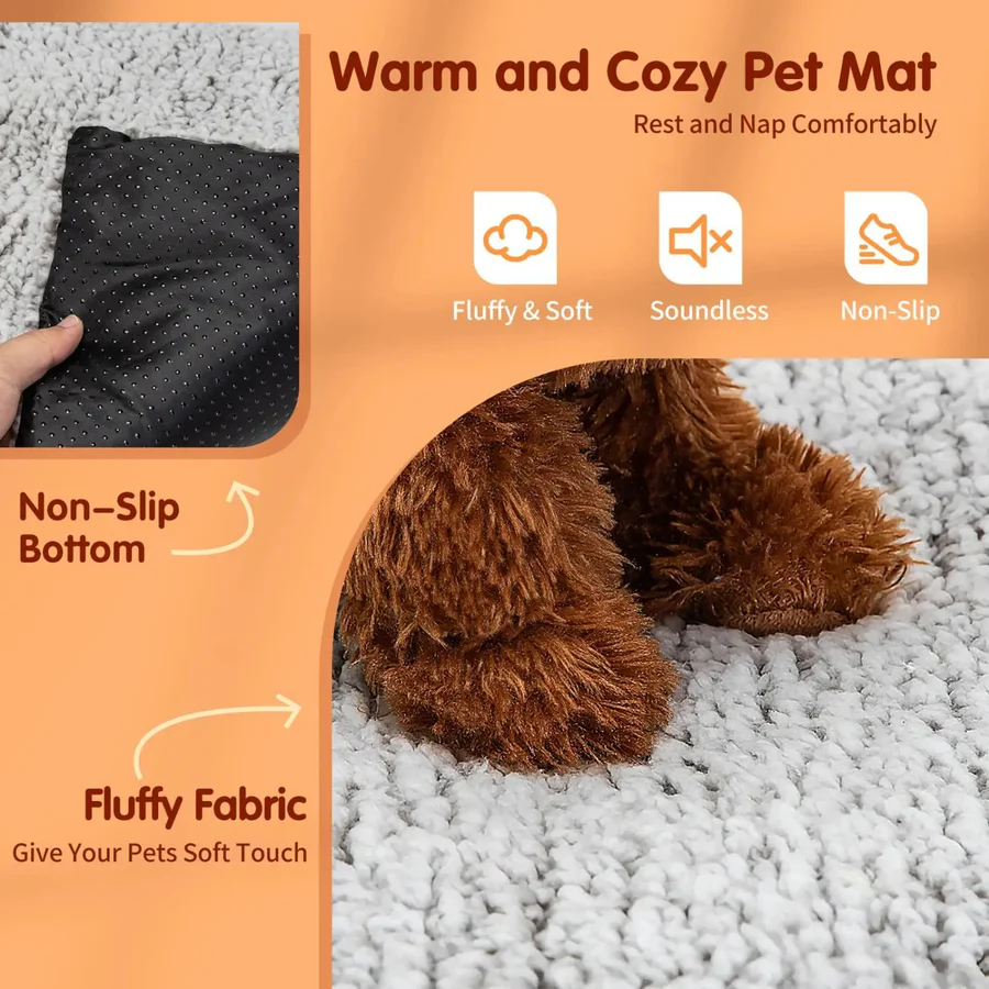 Hendrano™ Self-Warming Pet Pad for Cats and Dogs in Plush Faux Fur