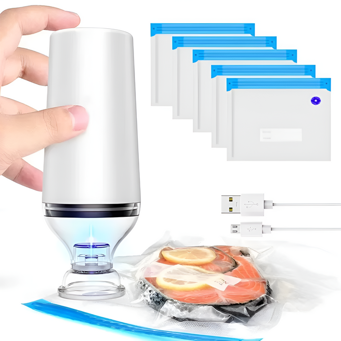 Hendrano™ Rechargeable Handheld Food Vacuum Sealer, Seals in 10 Seconds