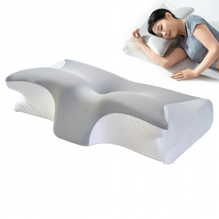 Contoured Butterfly Neck Pillow with Medium-Firm Memory Foam