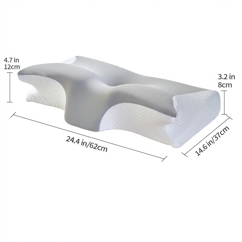 Contoured Butterfly Neck Pillow with Medium-Firm Memory Foam