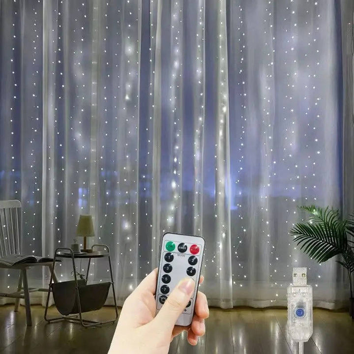 Hendrano™ USB LED Curtain Lights with Remote for Walls and Windows
