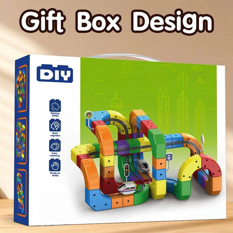 Magnetic Train Track Set with Rechargeable Electric Train