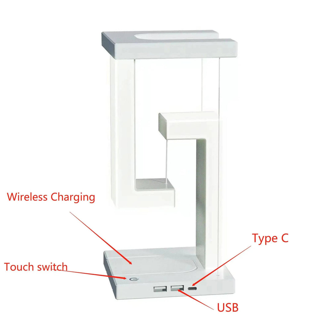 Hendrano™ Floating Orb Desk Lamp with 10W Wireless Phone Charger