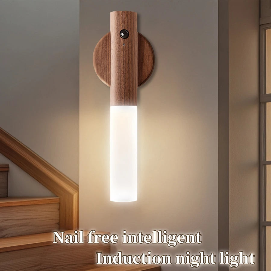 Hendrano™ Rechargeable Wood Grain Motion Sensor Night Light, Magnetic