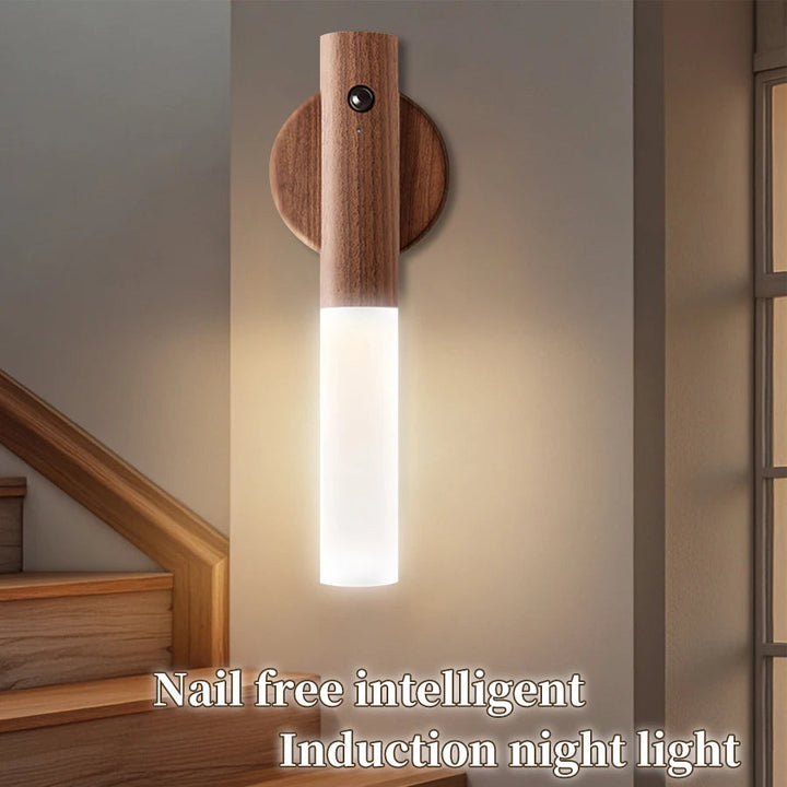 Hendrano™ Rechargeable Wood Grain Motion Sensor Night Light, Magnetic
