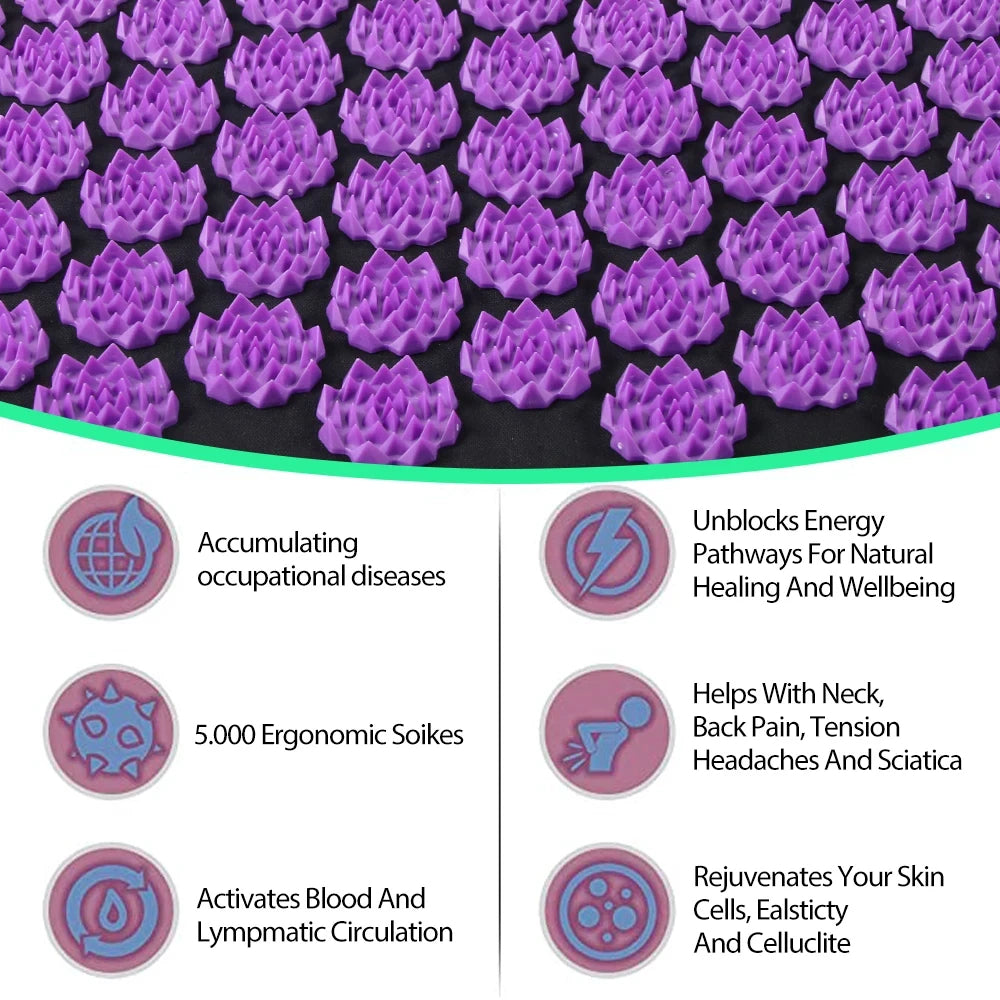 Acupressure Mat and Pillow Set for At-Home Relaxation