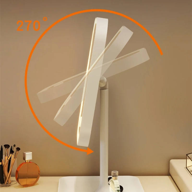 Travel Makeup Mirror with Lights and Three Color Modes
