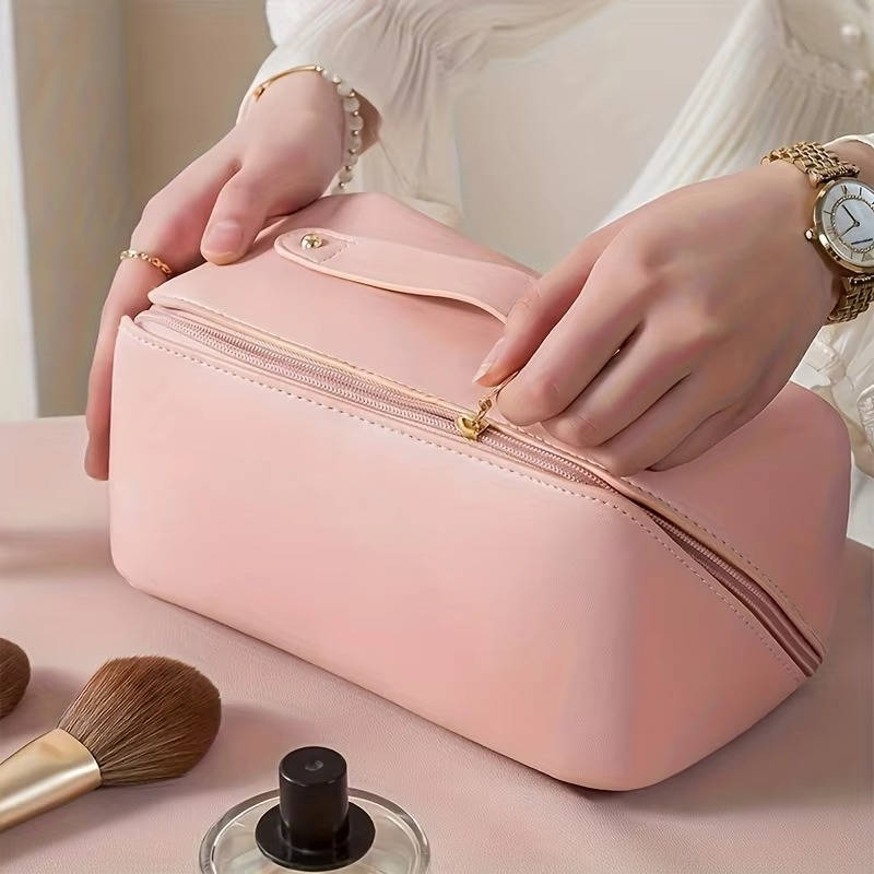 Hendrano™ Waterproof Travel Makeup Bag That Opens Flat