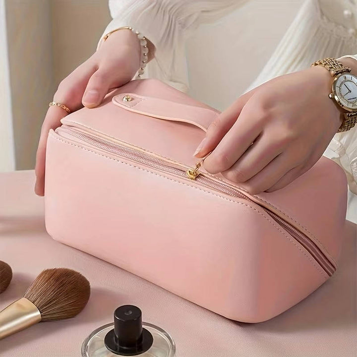Hendrano™ Waterproof Travel Makeup Bag That Opens Flat