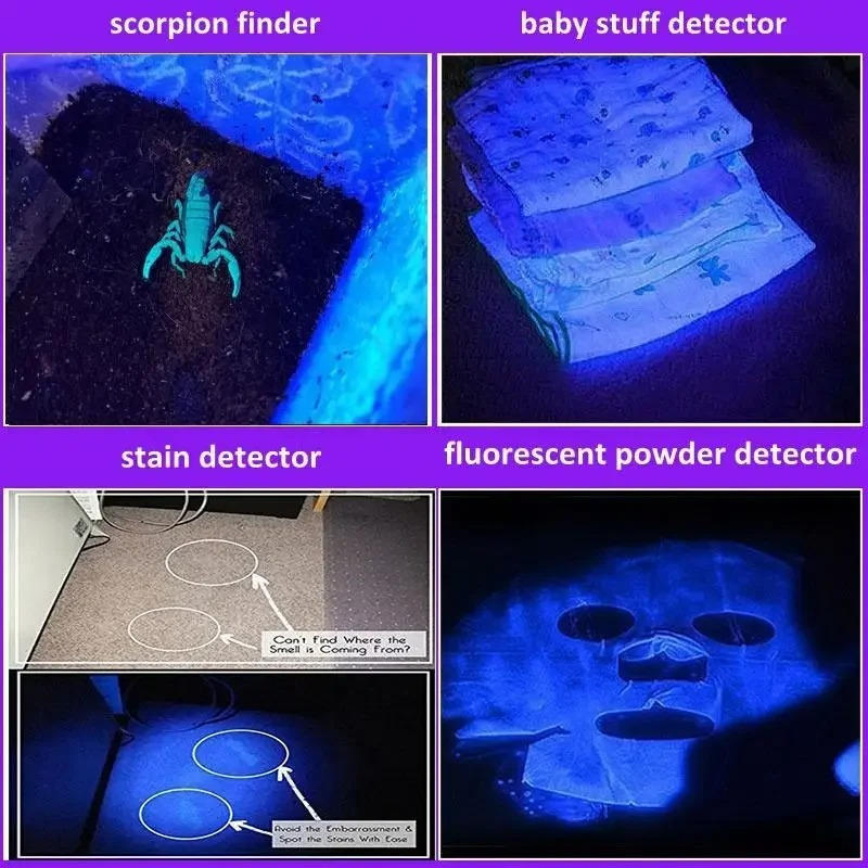 Hendrano™ 395 nm UV Black Light Flashlight with Zoom for Pet Stains