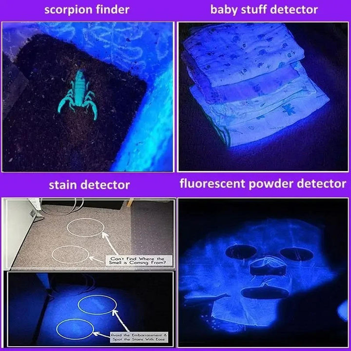 Hendrano™ 395 nm UV Black Light Flashlight with Zoom for Pet Stains