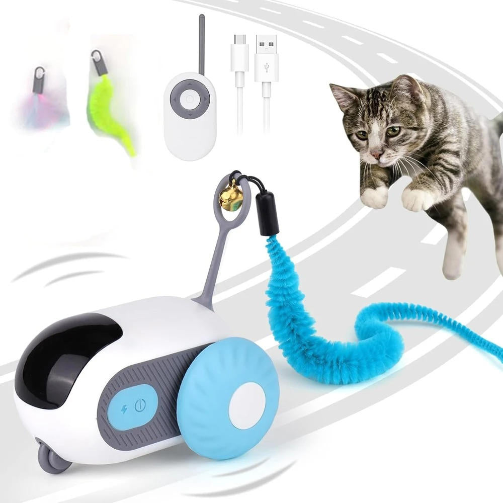 Remote Control Cat Toy with Obstacle-Avoiding Auto Mode