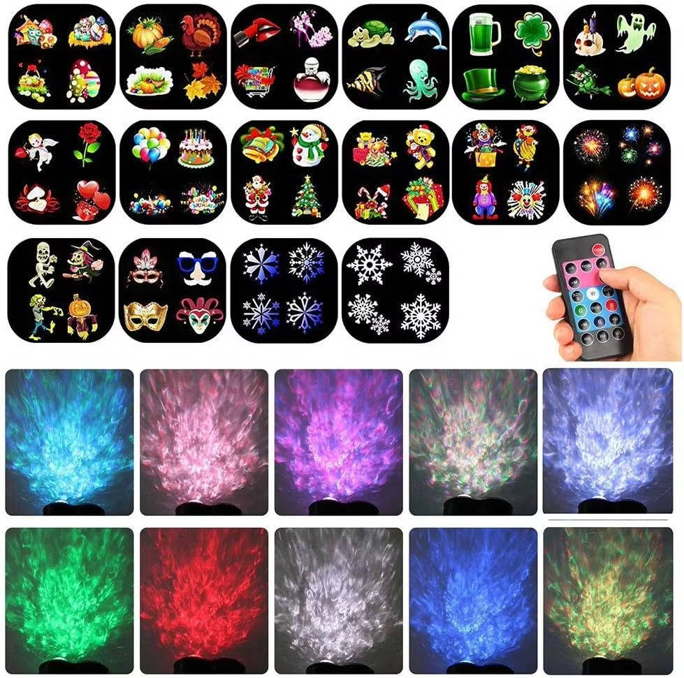 Christmas Projector Light with 16 Slides and Remote