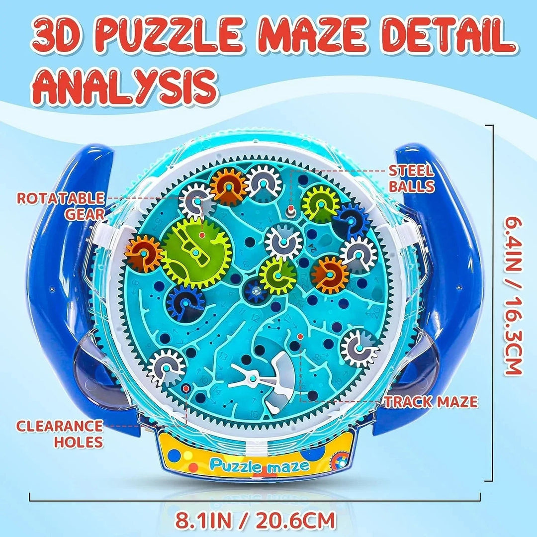 3D Gear Maze Ball Puzzle – Brain Teaser Toy for Kids