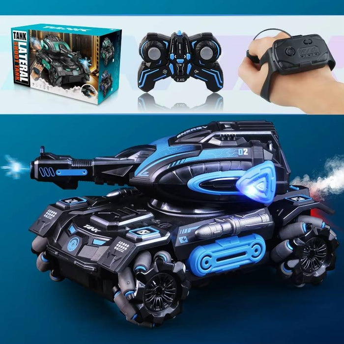 Hendrano™ Water-Spraying RC Stunt Tank with Wrist Watch Remote