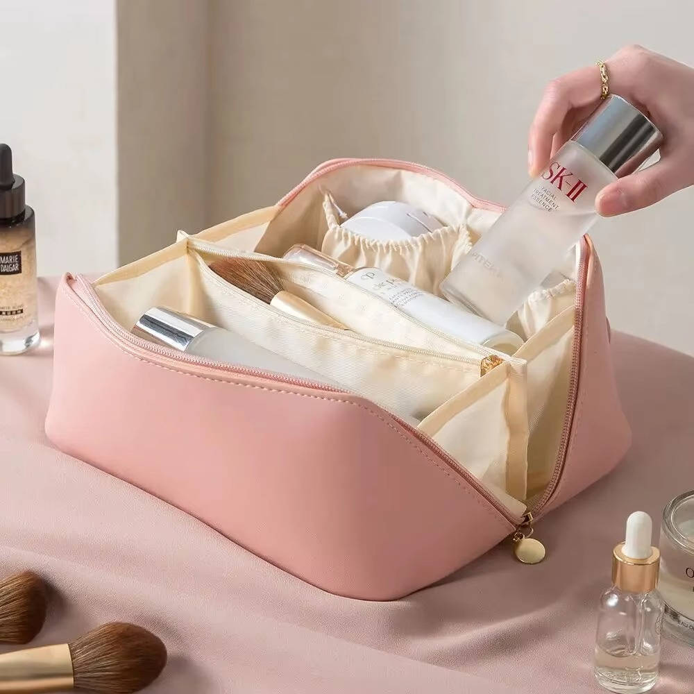 Hendrano™ Waterproof Travel Makeup Bag That Opens Flat