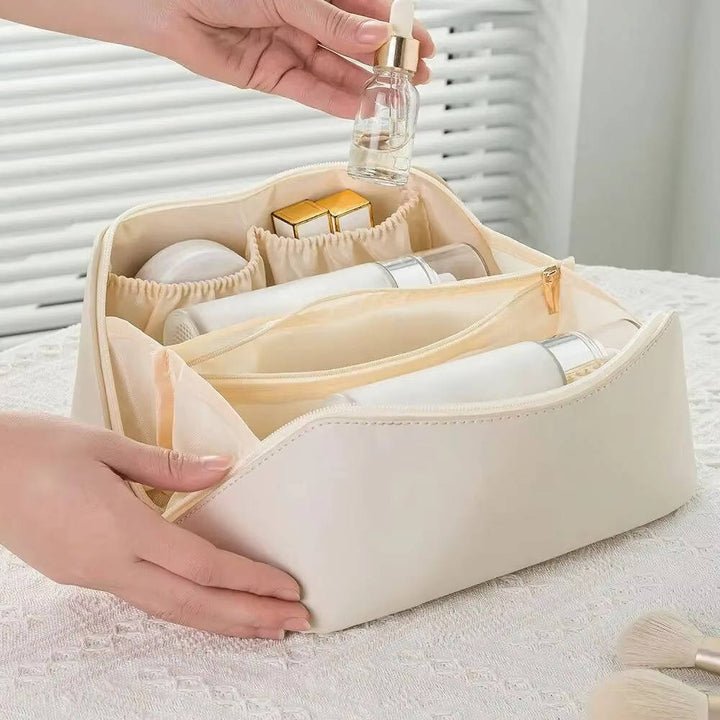 Hendrano™ Waterproof Travel Makeup Bag That Opens Flat
