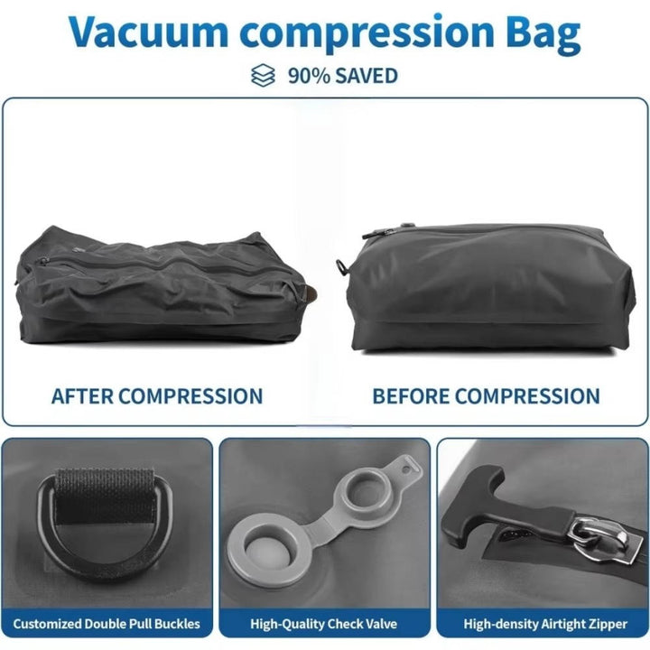 Hendrano™ Travel Vacuum Pump with Two Compression Bags and Flashlight