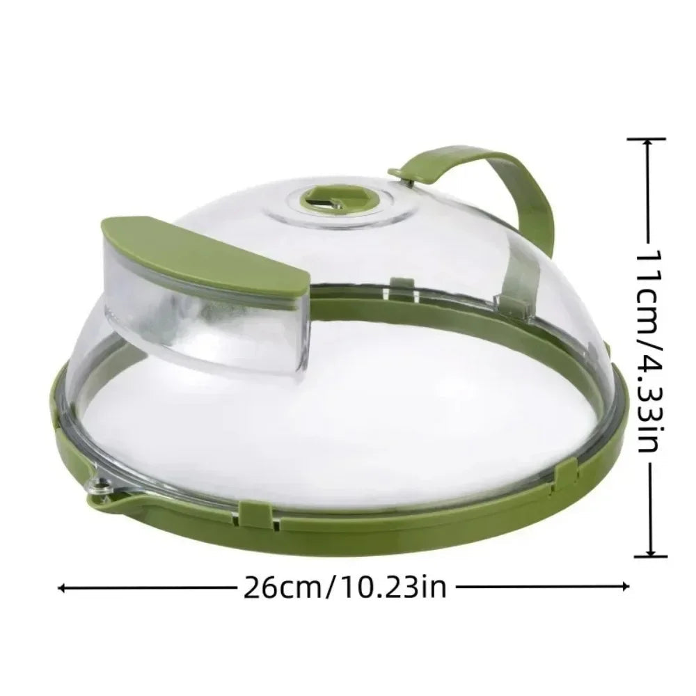 Microwave Splatter Cover with Built-In Water Steamer