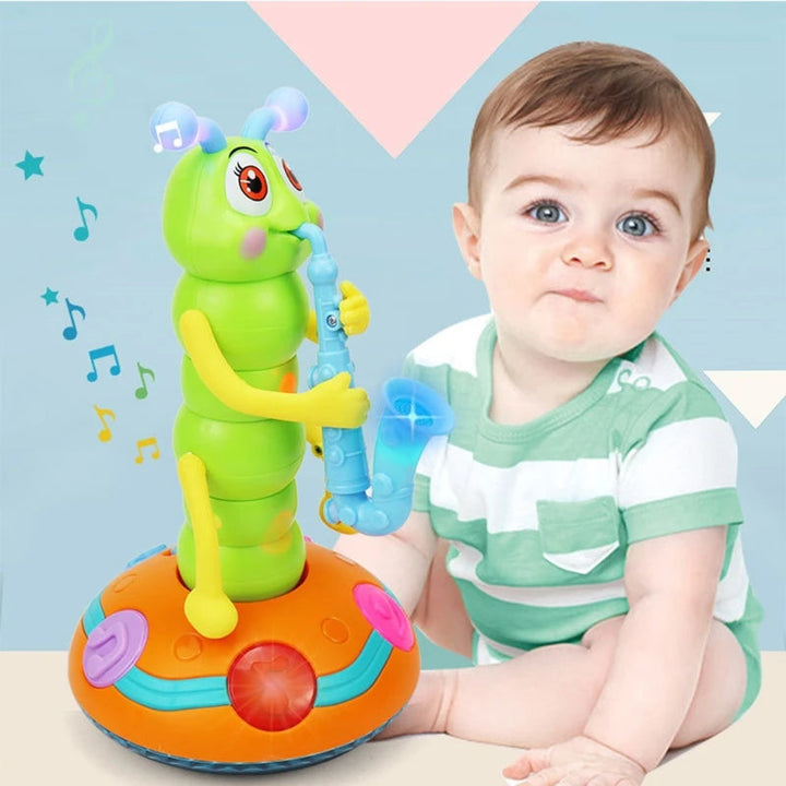 Dancing Saxophone Caterpillar Toy with Music and Lights
