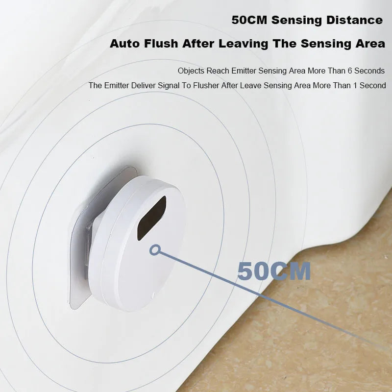 Hendrano™ Touchless Infrared Toilet Flusher with Rechargeable Battery