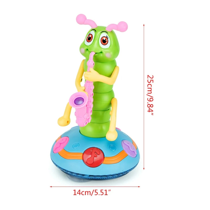 Dancing Saxophone Caterpillar Toy with Music and Lights