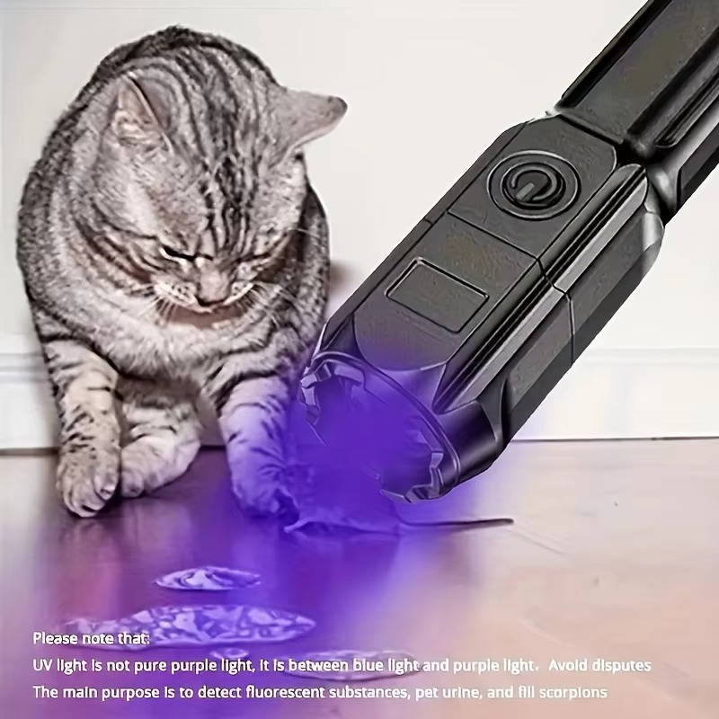 Hendrano™ Rechargeable UV Flashlight with Zoom to Find Pet Stains