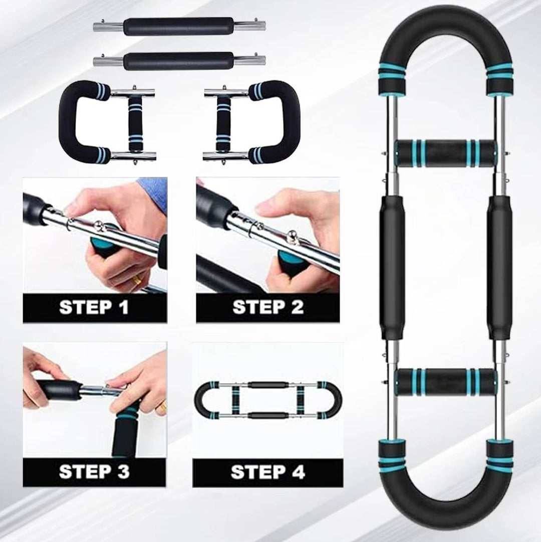 Adjustable Chest Expander Arm Trainer with 4 Resistance Springs