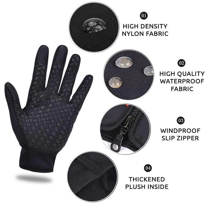 Hendrano™ Fleece-Lined Thermal Gloves for Biking, Skiing and Running