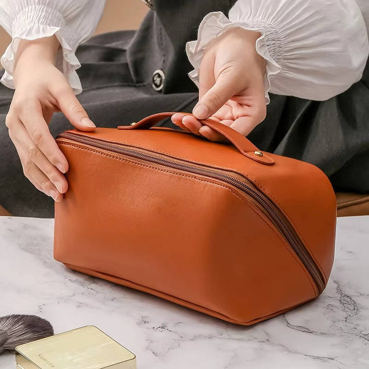 Hendrano™ Waterproof Travel Makeup Bag That Opens Flat