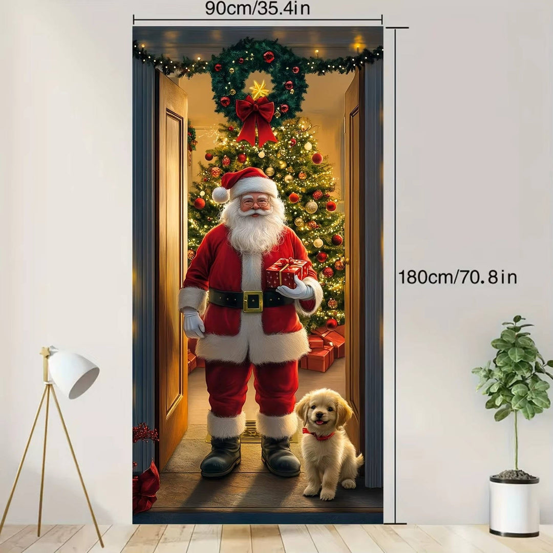3D Christmas Front Door Decal – Waterproof Peel and Stick