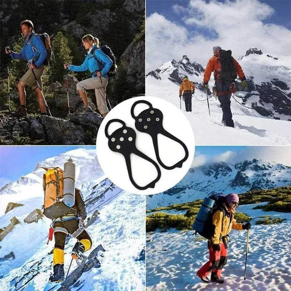 Anti-Slip Ice Cleats for Shoes and Boots with Steel Spikes