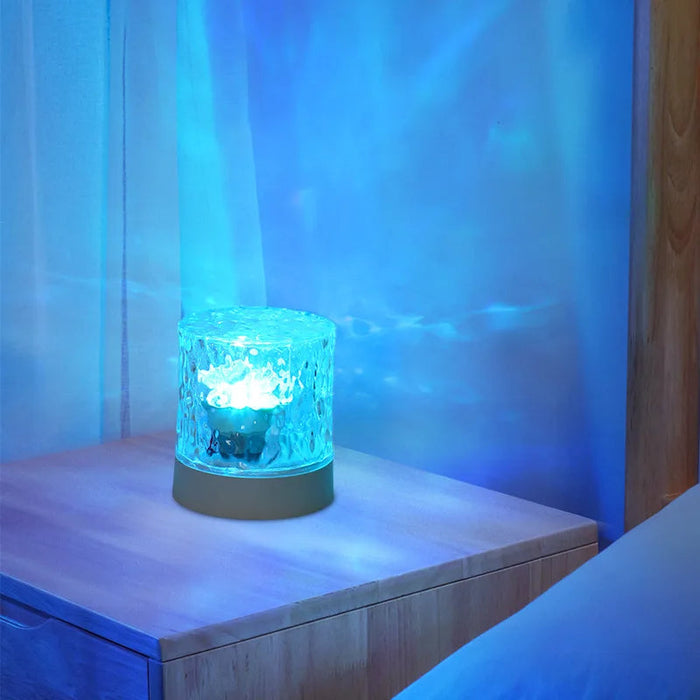 Hendrano™ Crystal Ripple Night Light with Soothing Water Wave Projection