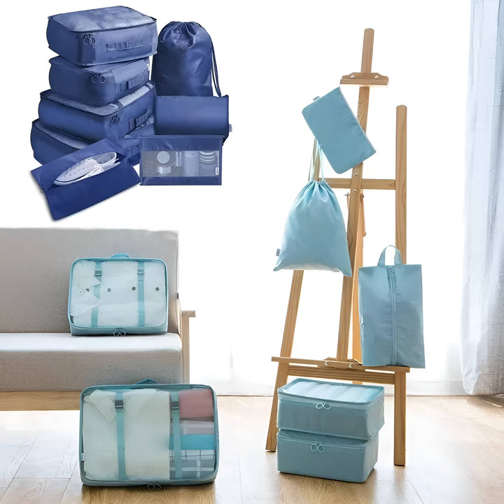 Hendrano™ 7-Piece Packing Cubes Set with See-Through Mesh Panels