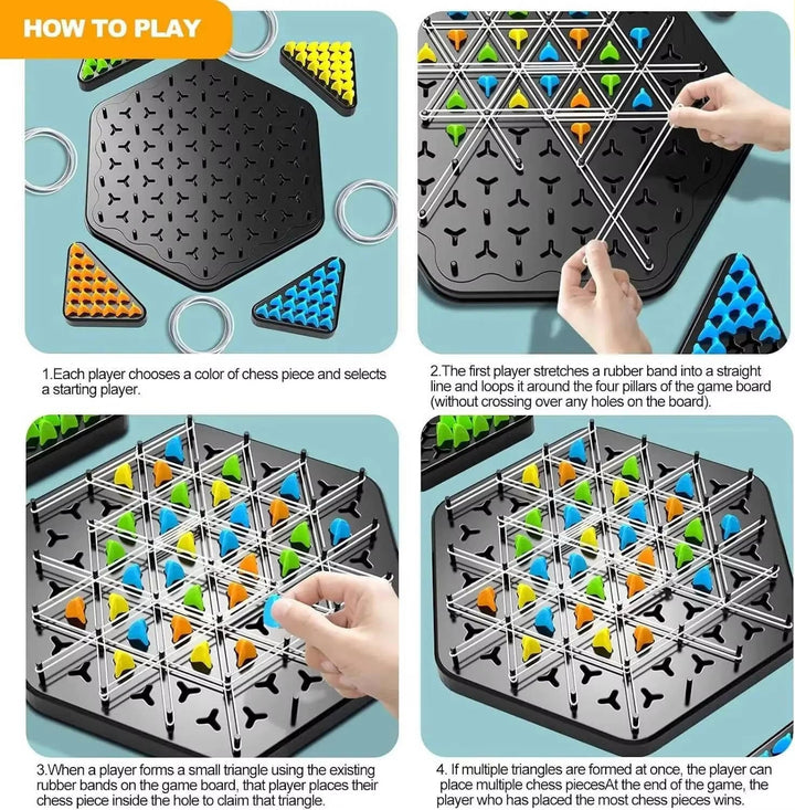 Hendrano™ Triangle Strategy Board Game for Kids and Family Game Night