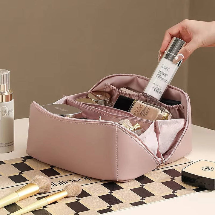 Hendrano™ Waterproof Travel Makeup Bag That Opens Flat