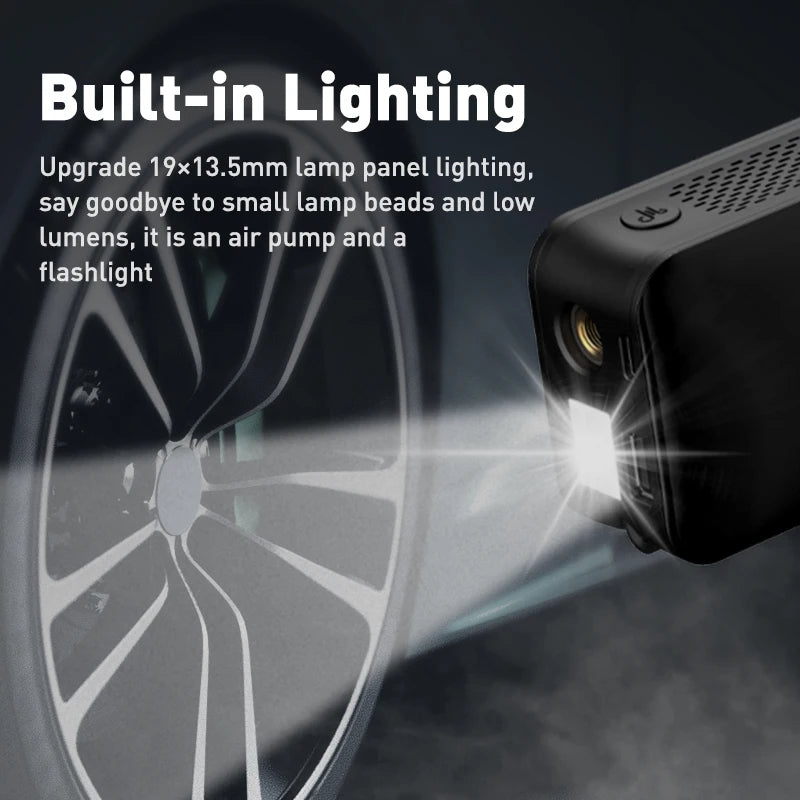 Hendrano™ Cordless Tire Inflator with Digital Display and LED Light