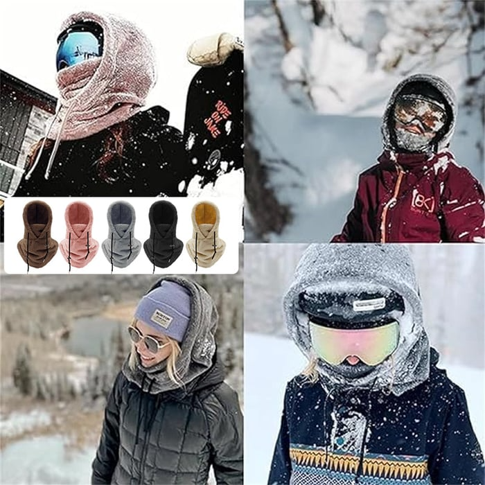 Hendrano™ Sherpa Fleece Balaclava Hood with Full Face and Neck Cover