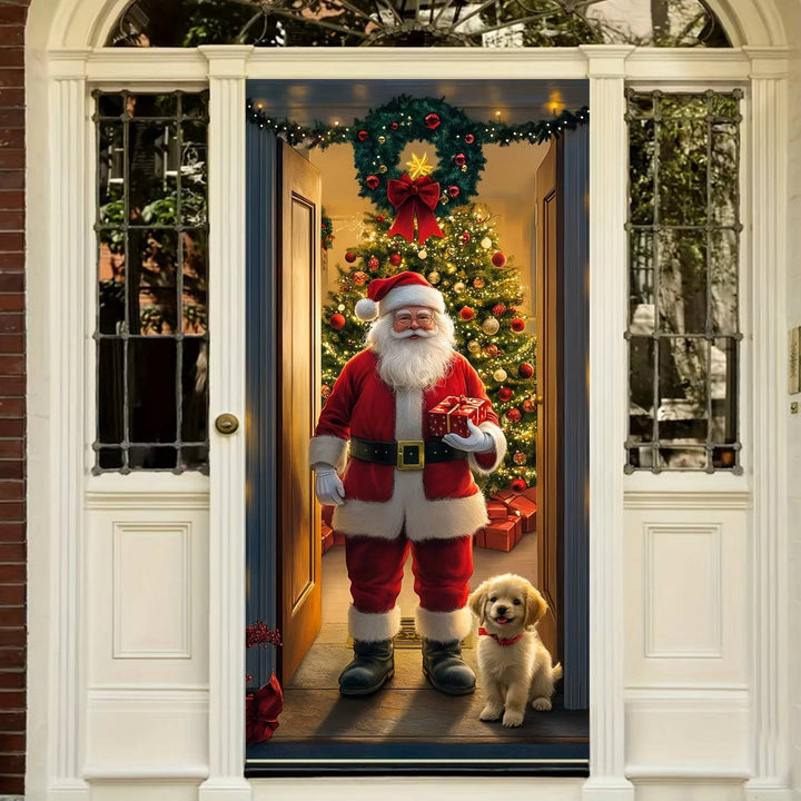3D Christmas Front Door Decal – Waterproof Peel and Stick