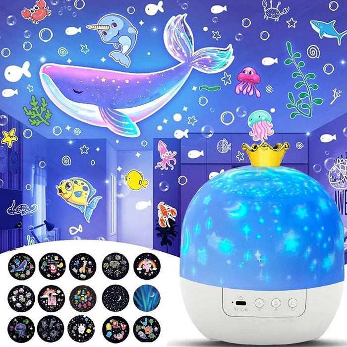 Hendrano™ Rotating Star Projector Night Light for Kids with Remote