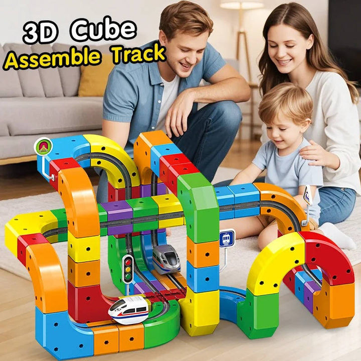 Magnetic Train Track Set with Rechargeable Electric Train