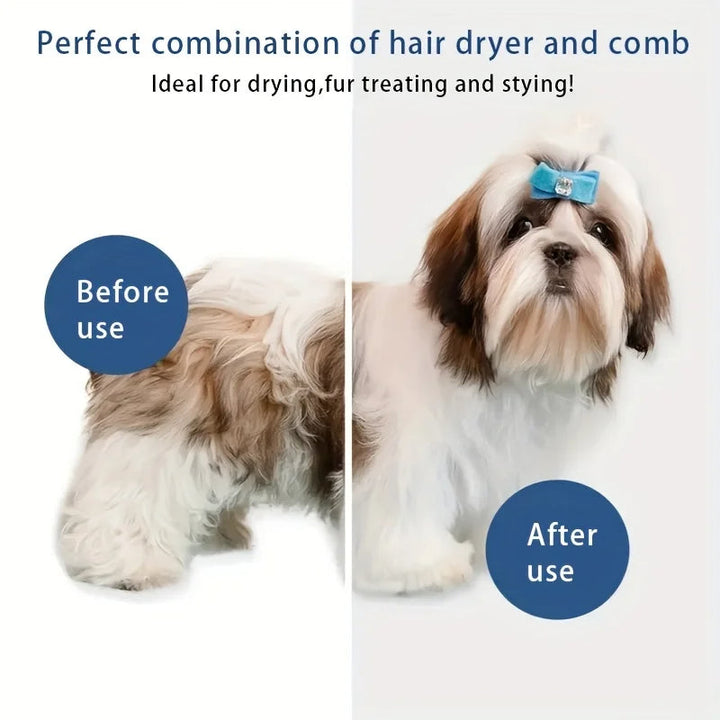 Hendrano™ 3-in-1 Dog Hair Dryer and Grooming Brush with 3 Heat Settings