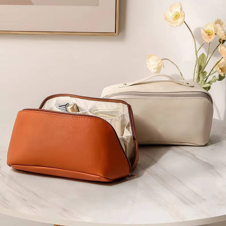 Hendrano™ Waterproof Travel Makeup Bag That Opens Flat