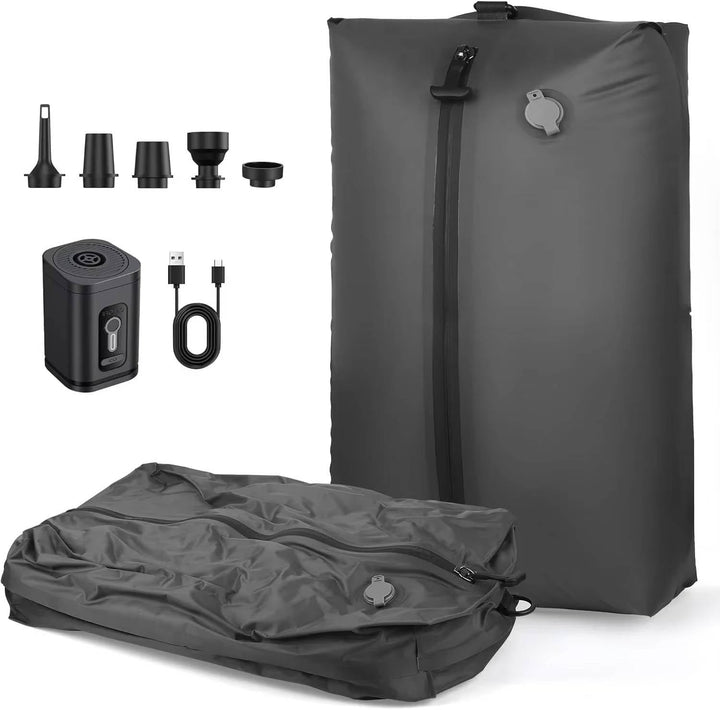 Hendrano™ Travel Vacuum Pump with Two Compression Bags and Flashlight