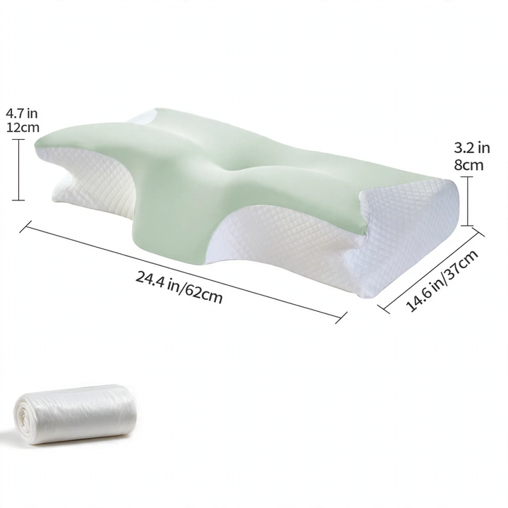 Contoured Butterfly Neck Pillow with Medium-Firm Memory Foam