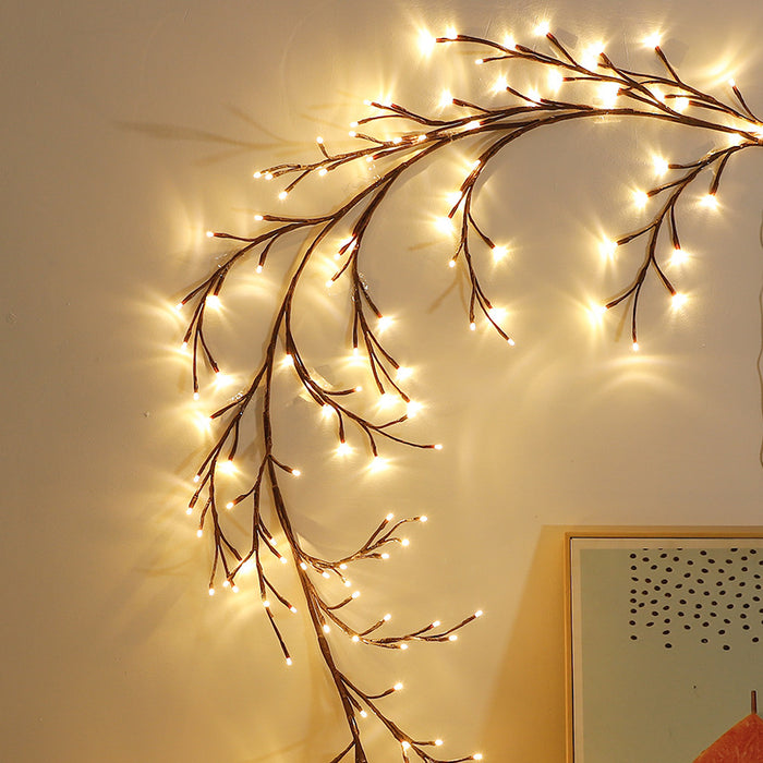 Hendrano Bendable LED Rattan Branch Lights, 7.5 Ft, USB Powered