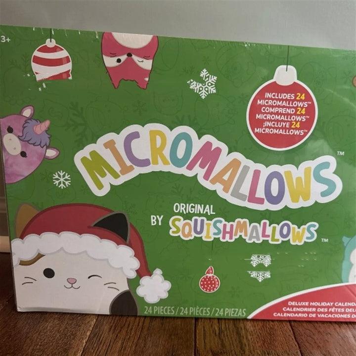 Christmas advent calendar box with mini plush characters