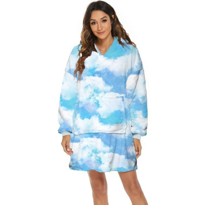Hendrano Oversized Wearable Hooded Blanket with Fun Prints