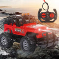 Red RC off-road jeep toy car