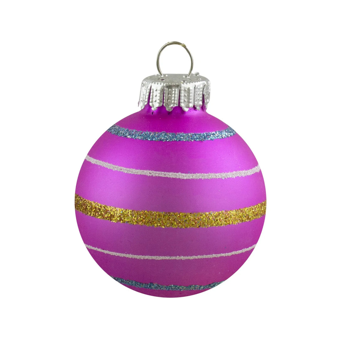 Matte glass Christmas balls with glitter